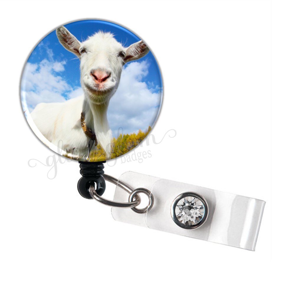 Goat Retractable Badge Holder Reel, Funny Retractable Badge Reel, Goat Badge  Clip, Farm Retractable Badge Holder, Goat Lanyard - GG1007