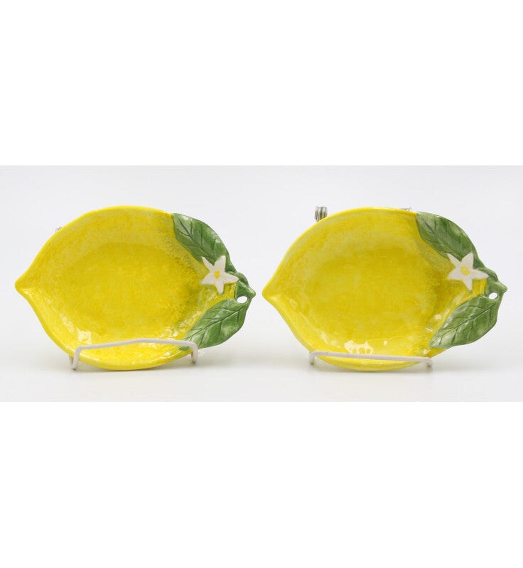 Hand Painted Ceramic Lemon Candy Dish, Small Plates, Home D&#xE9;cor, Gift for Her, Gift for Mom, Kitchen D&#xE9;cor, Farmhouse D&#xE9;cor