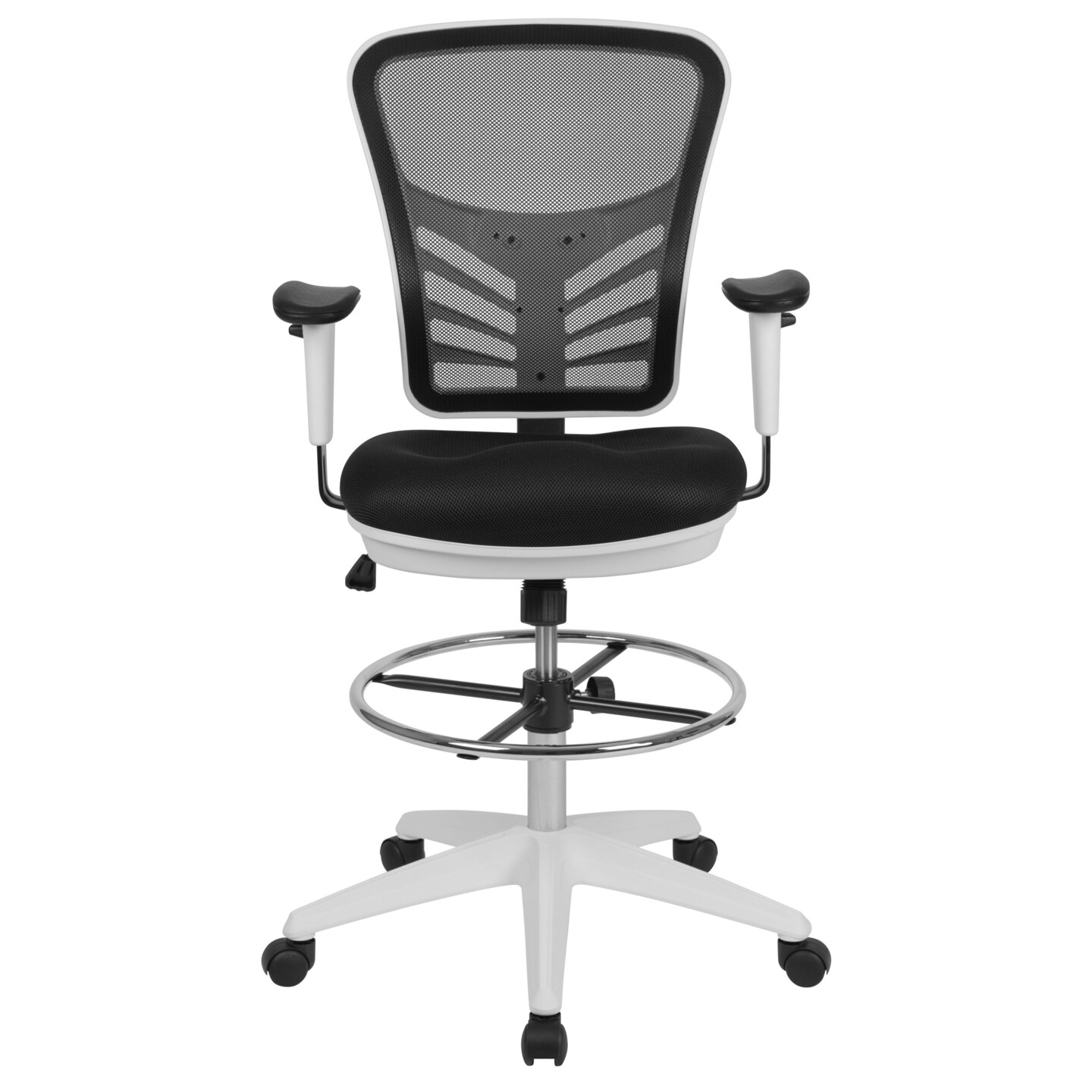 Emma and Oliver Mid-Back Mesh Adjustable Ergonomic Drafting Chair, Task Chair