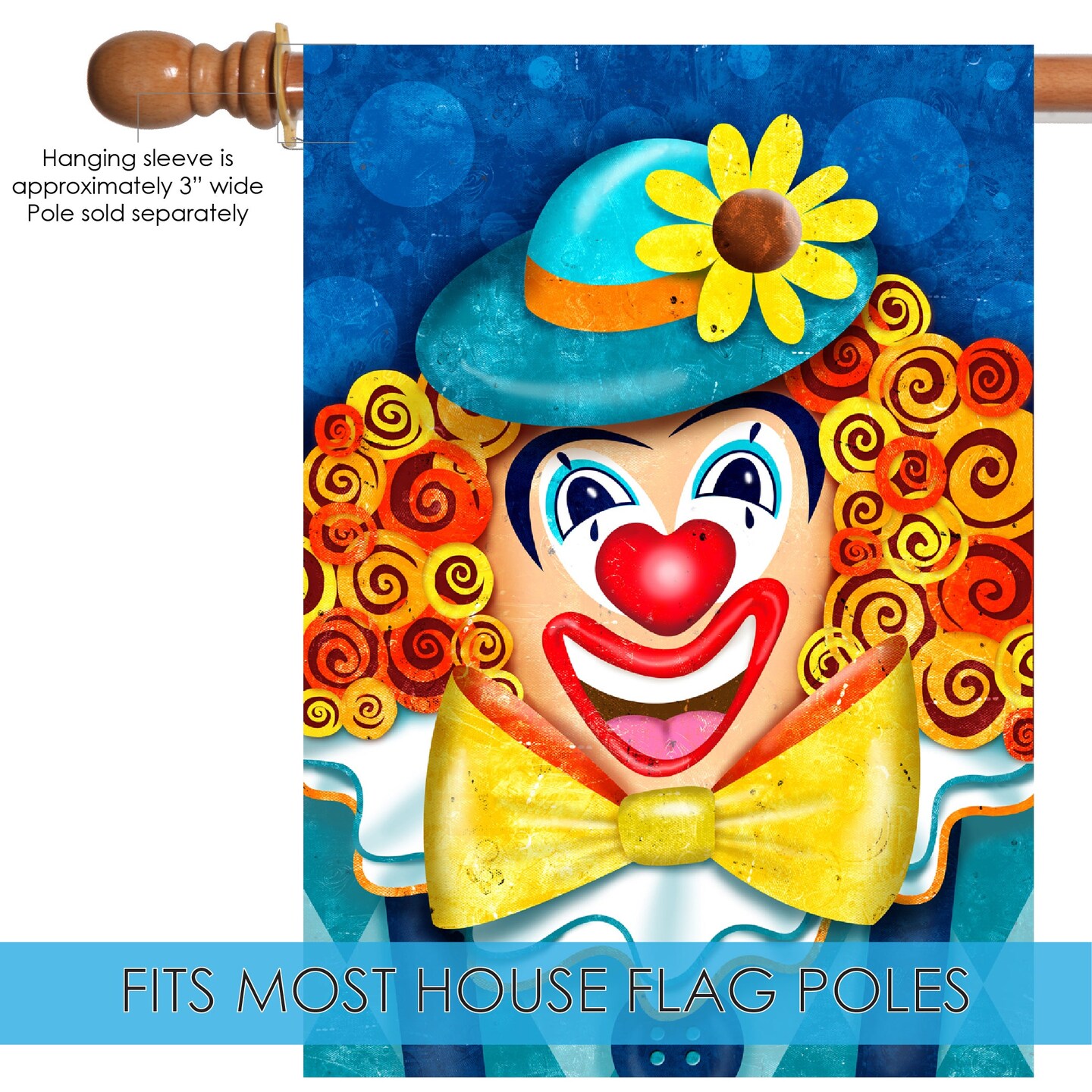 Clownin&#x27; Around Decorative Clown Flag