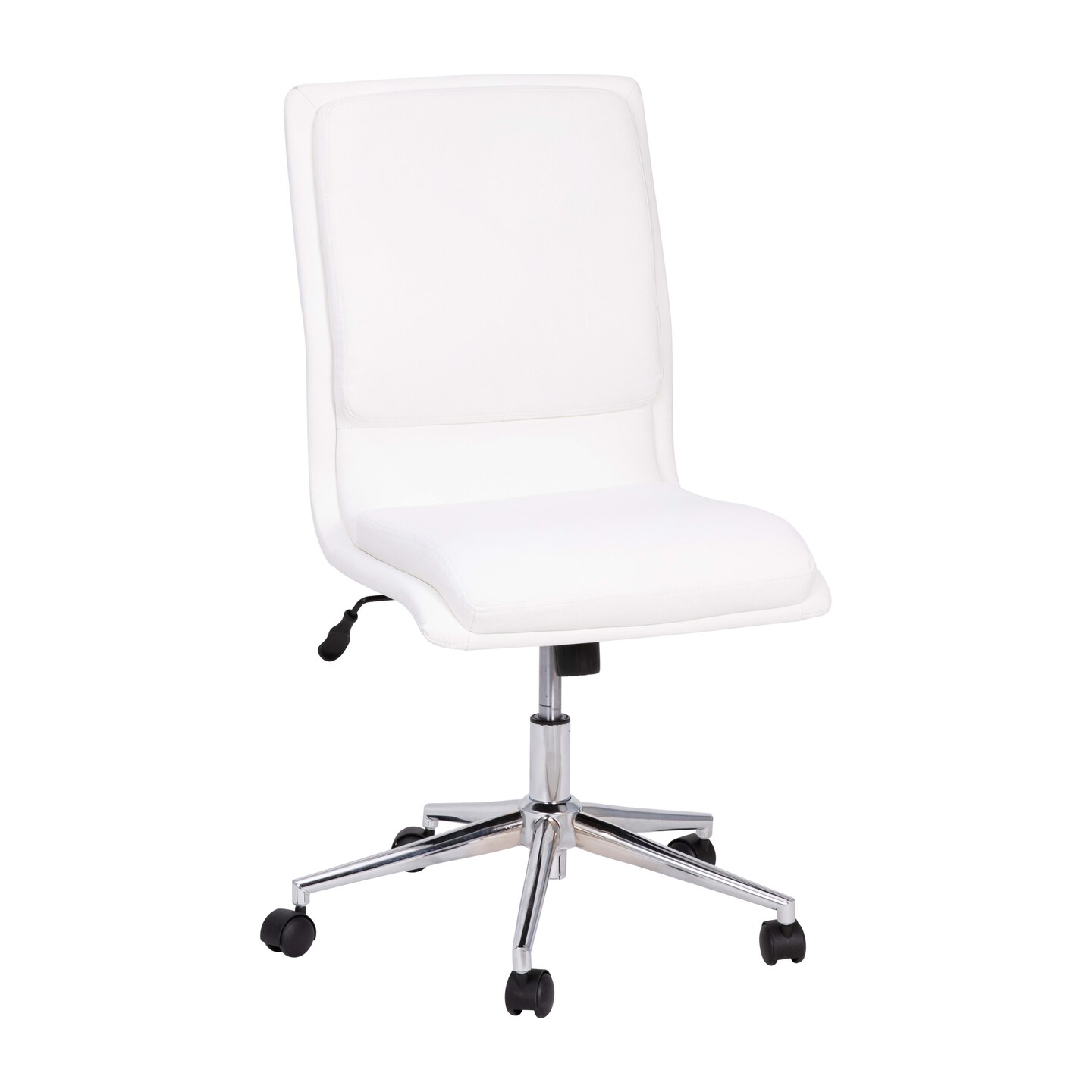 Merrick Lane Artemis Mid-Back Armless Home Office Chair with Height Adjustable Swivel Seat and Five Star Chrome Base