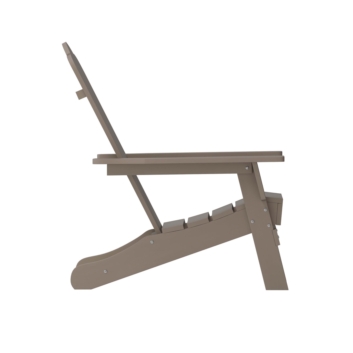 Merrick Lane Nassau Adirondack Chair with Cup Holder, Weather Resistant HDPE Adirondack Chair
