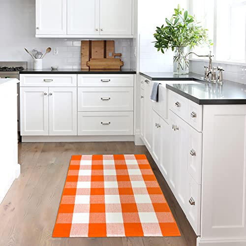 KILOCOCO Halloween Door Mat 27''x43'' Orange Outdoor Rug for