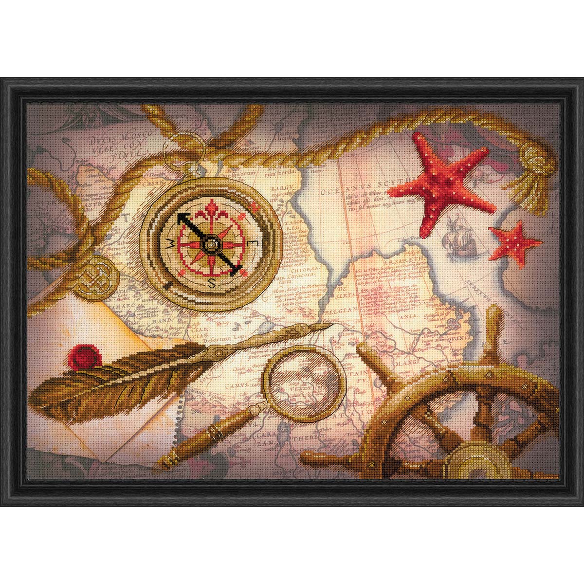 RIOLIS  Treasure Hunting Kit &#x26; Frame Counted Cross-Stitch
