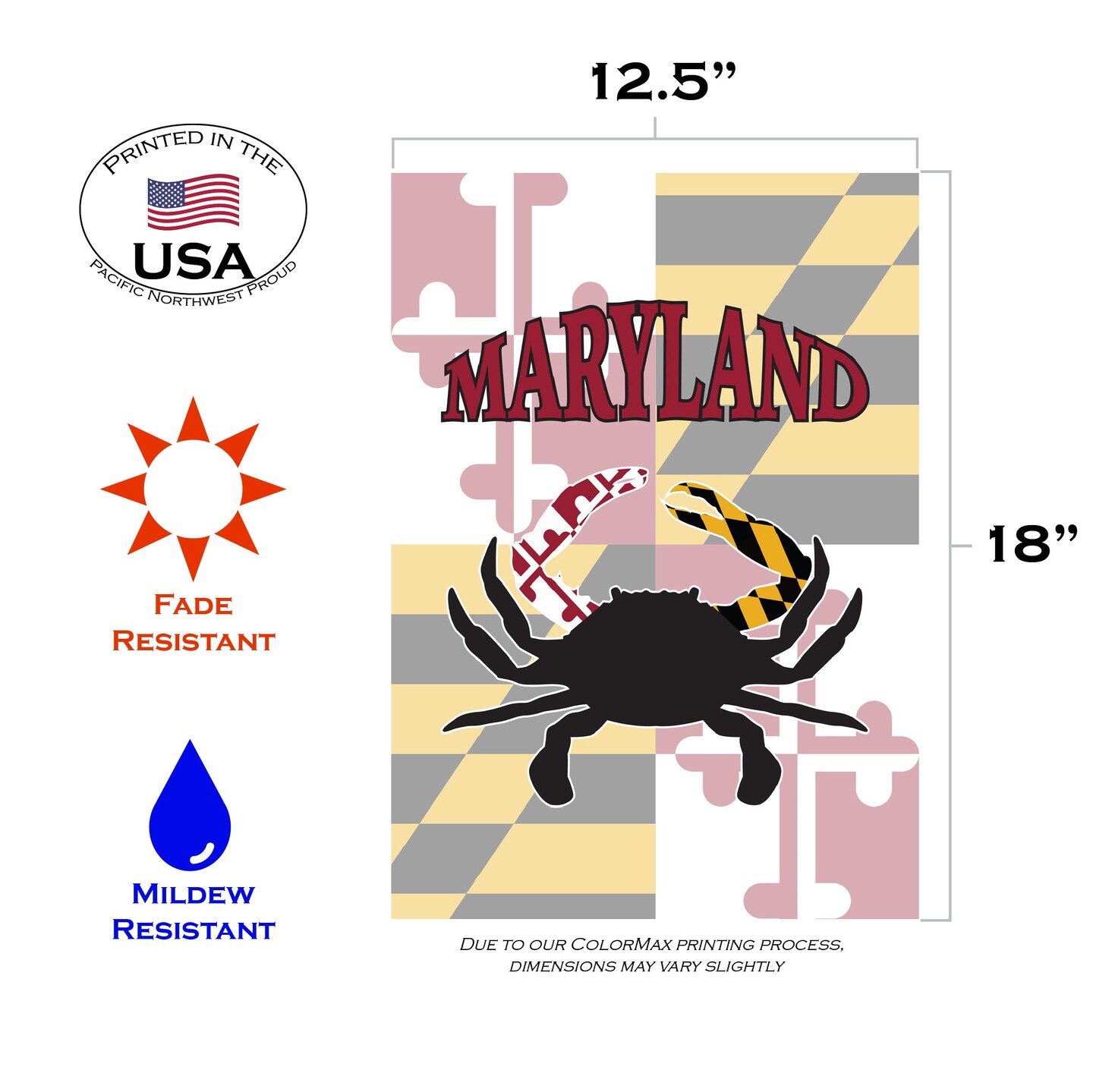 Maryland Crab Decorative Maryland Flag