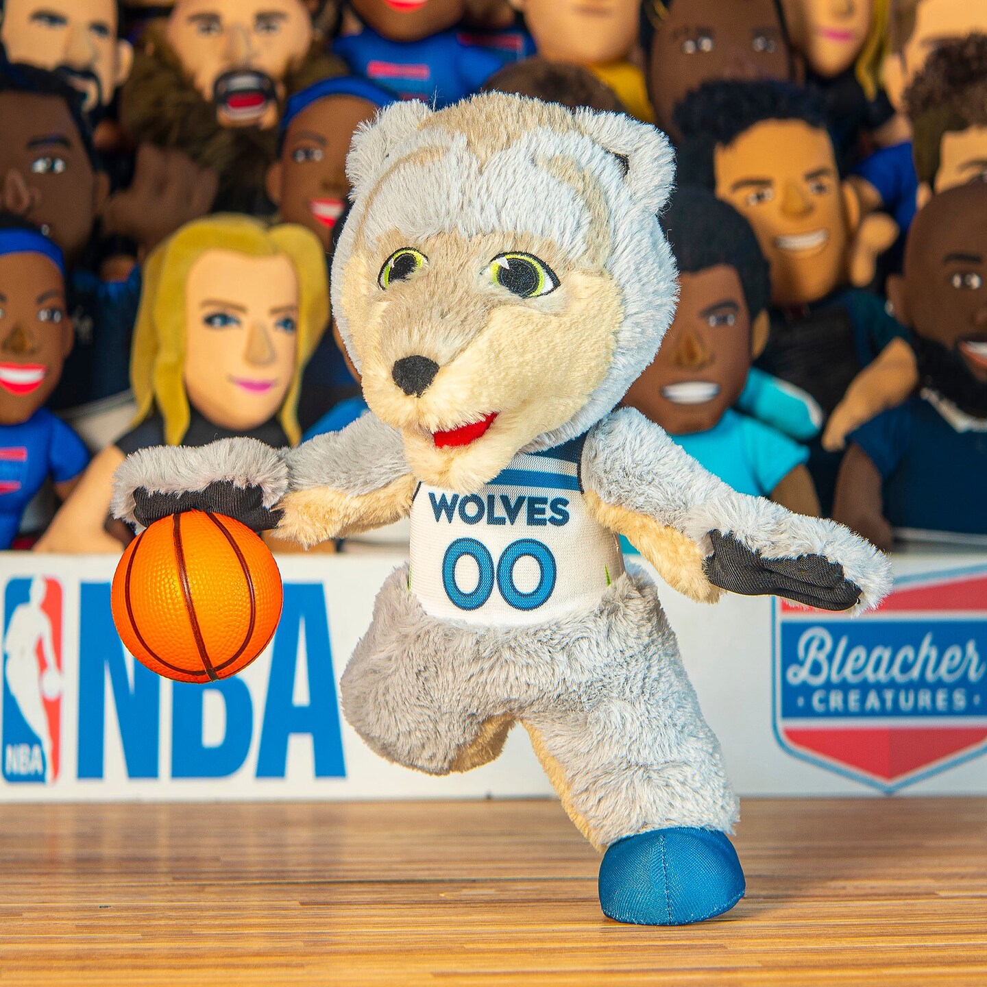 Bleacher Creatures Minnesota Timberwolves Crunch 10&#x22; Mascot Plush Figure - Association Uniform