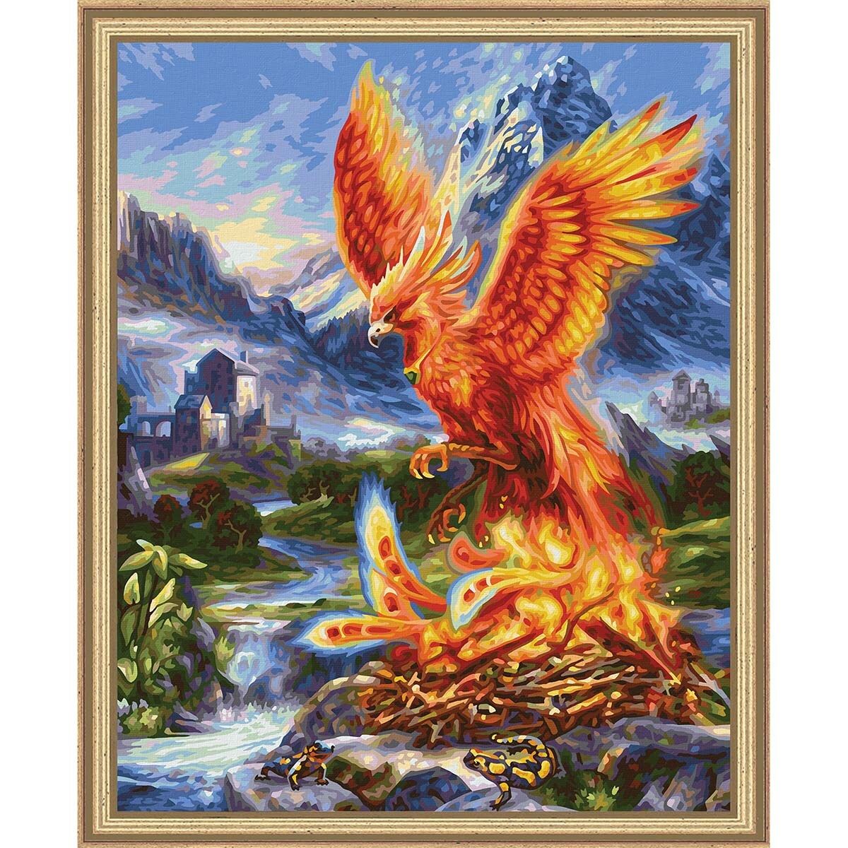 Schipper Phoenix From the Ashes Kit &#x26; Frame Paint by Number Kit