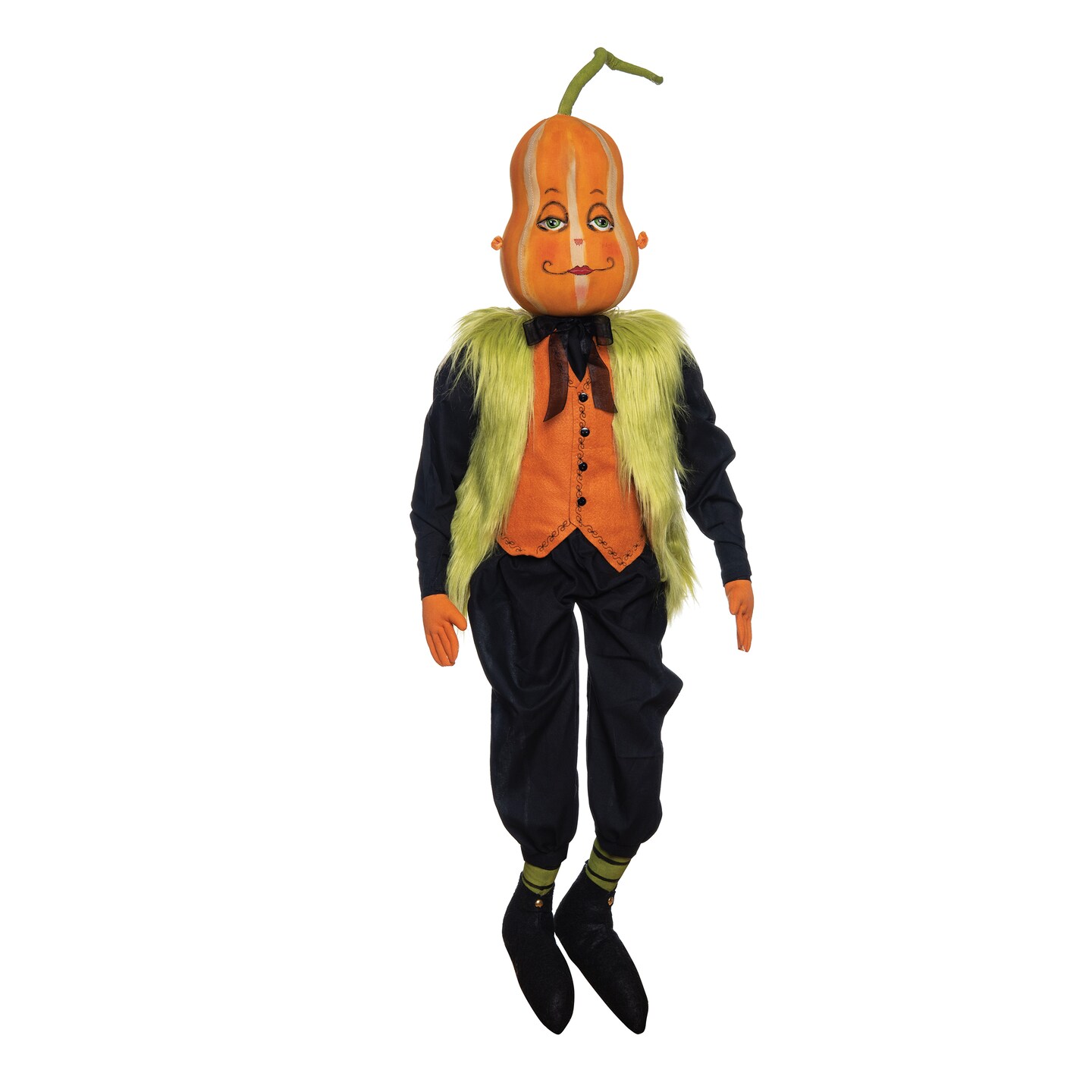 Gregorio Gourd Joe Spencer Gathered Traditions Soft Art Doll Fall Autumn Halloween Harvest Figure Figurine