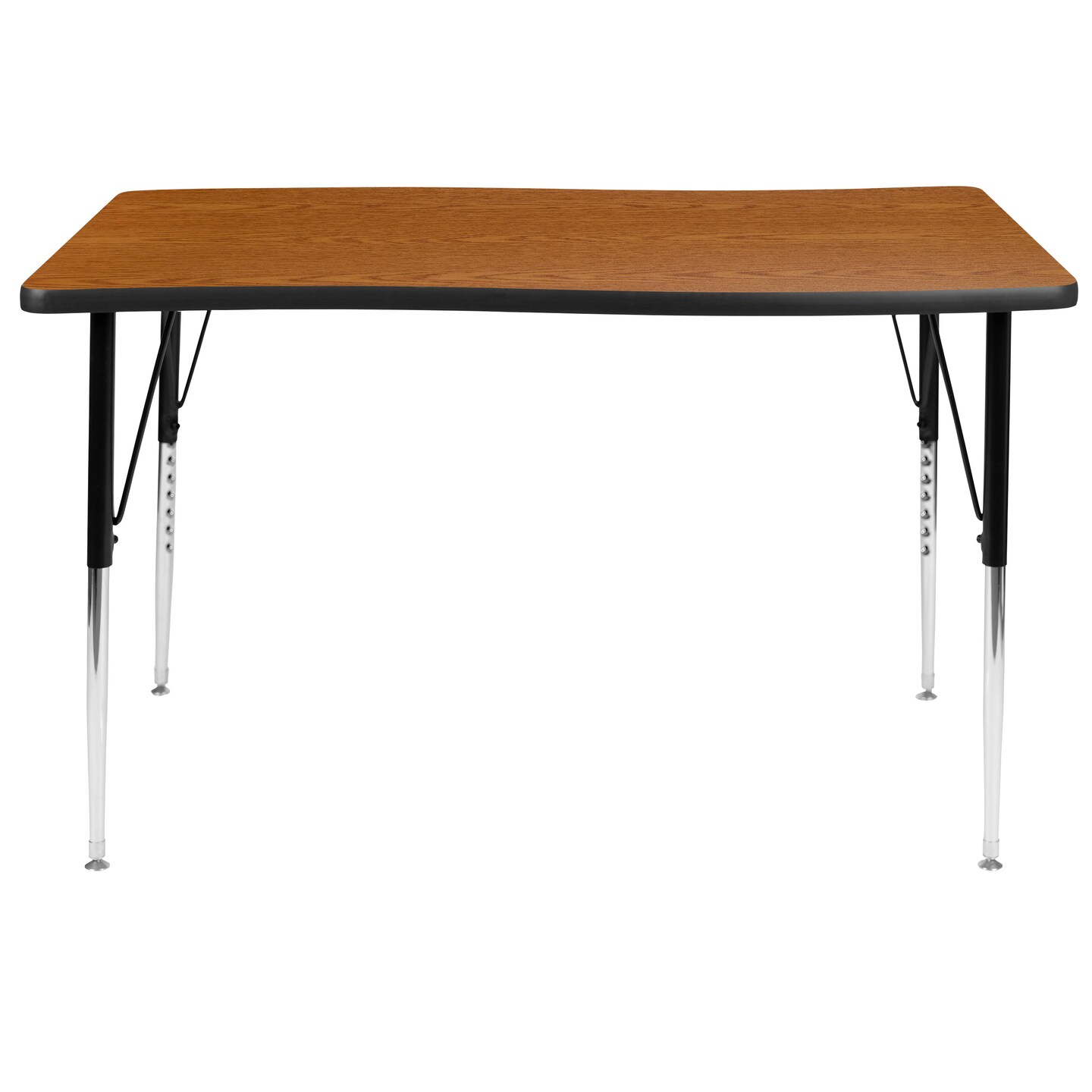 Emma and Oliver 28&#x22;W x 47.5&#x22;L Rectangle Wave Flexible Collaborative Adjustable Height Activity Table