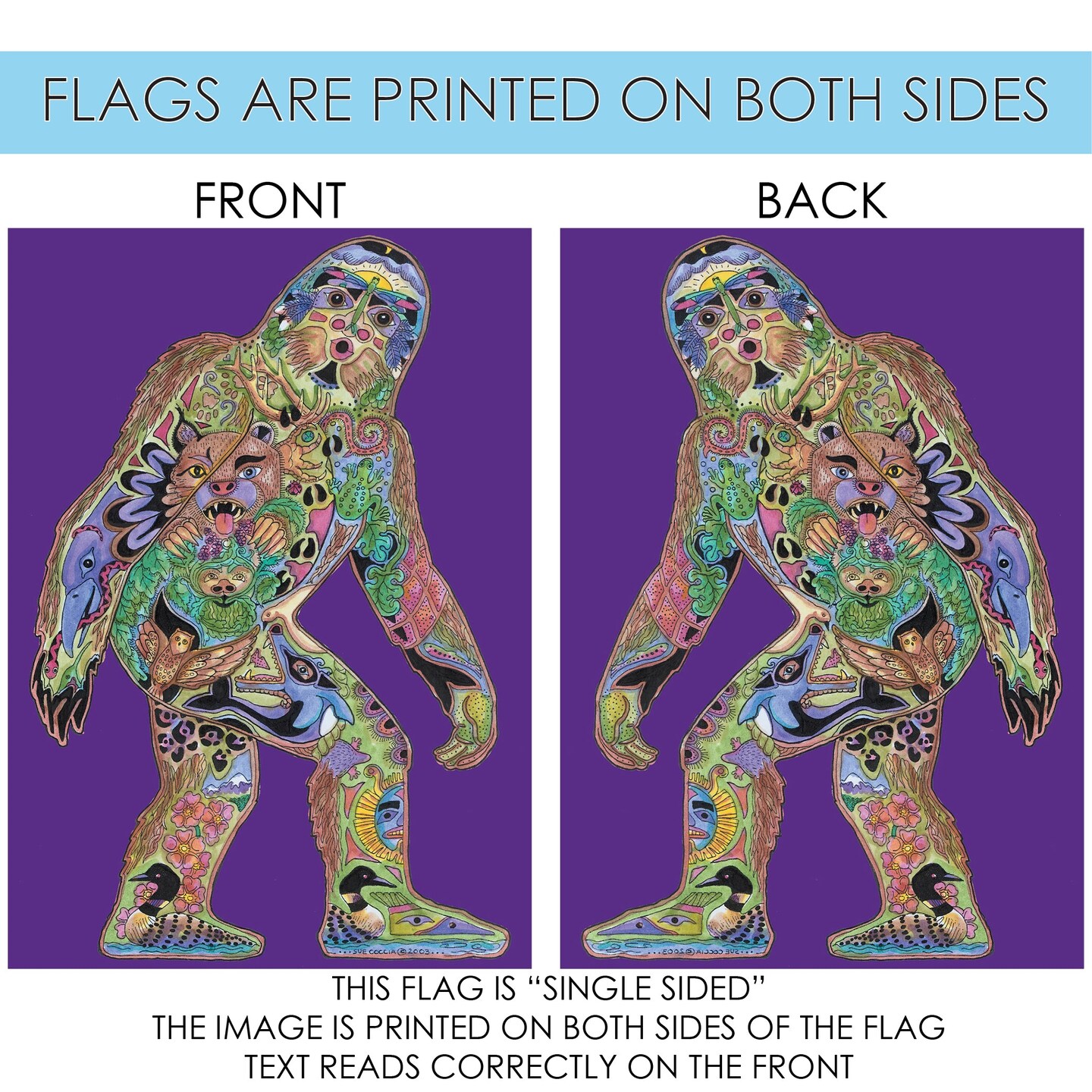 Animal Sprits-Sasquatch Decorative Sasquatch Flag