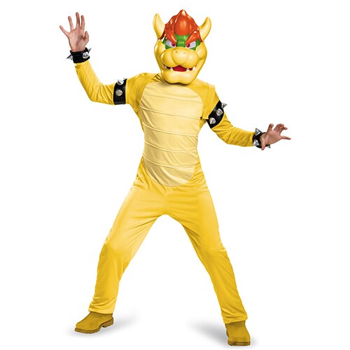 Bowser Deluxe Boys Halloween Fancy-Dress Costume - Large