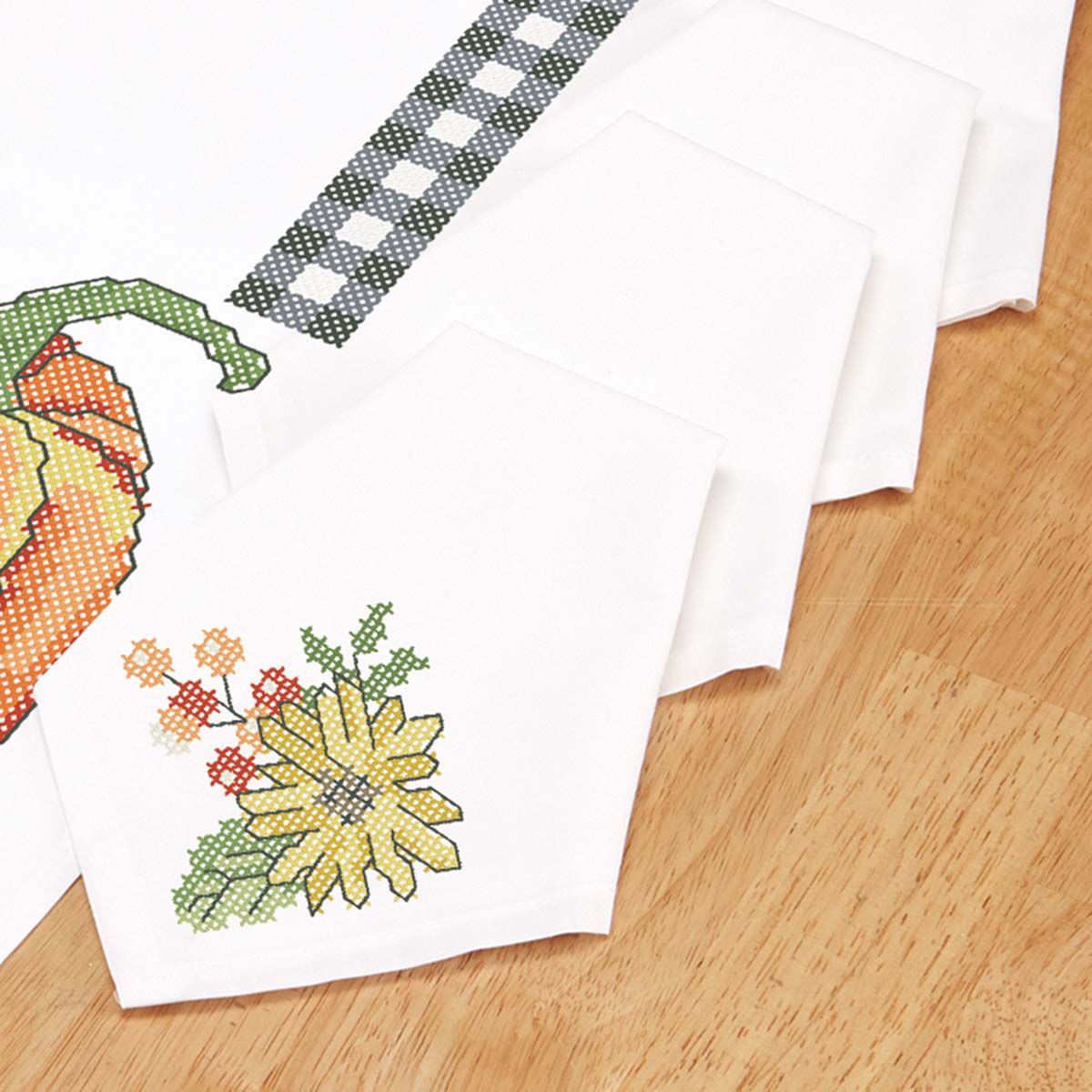 Herrschners Fall Blessings Napkins Stamped Cross Stitch Michaels