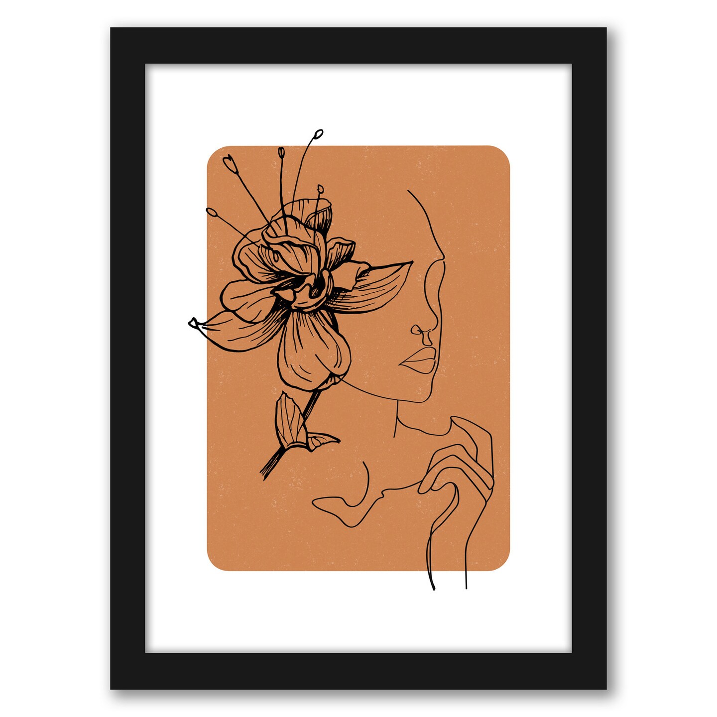Woman With Flower by Elena David Frame  - Americanflat