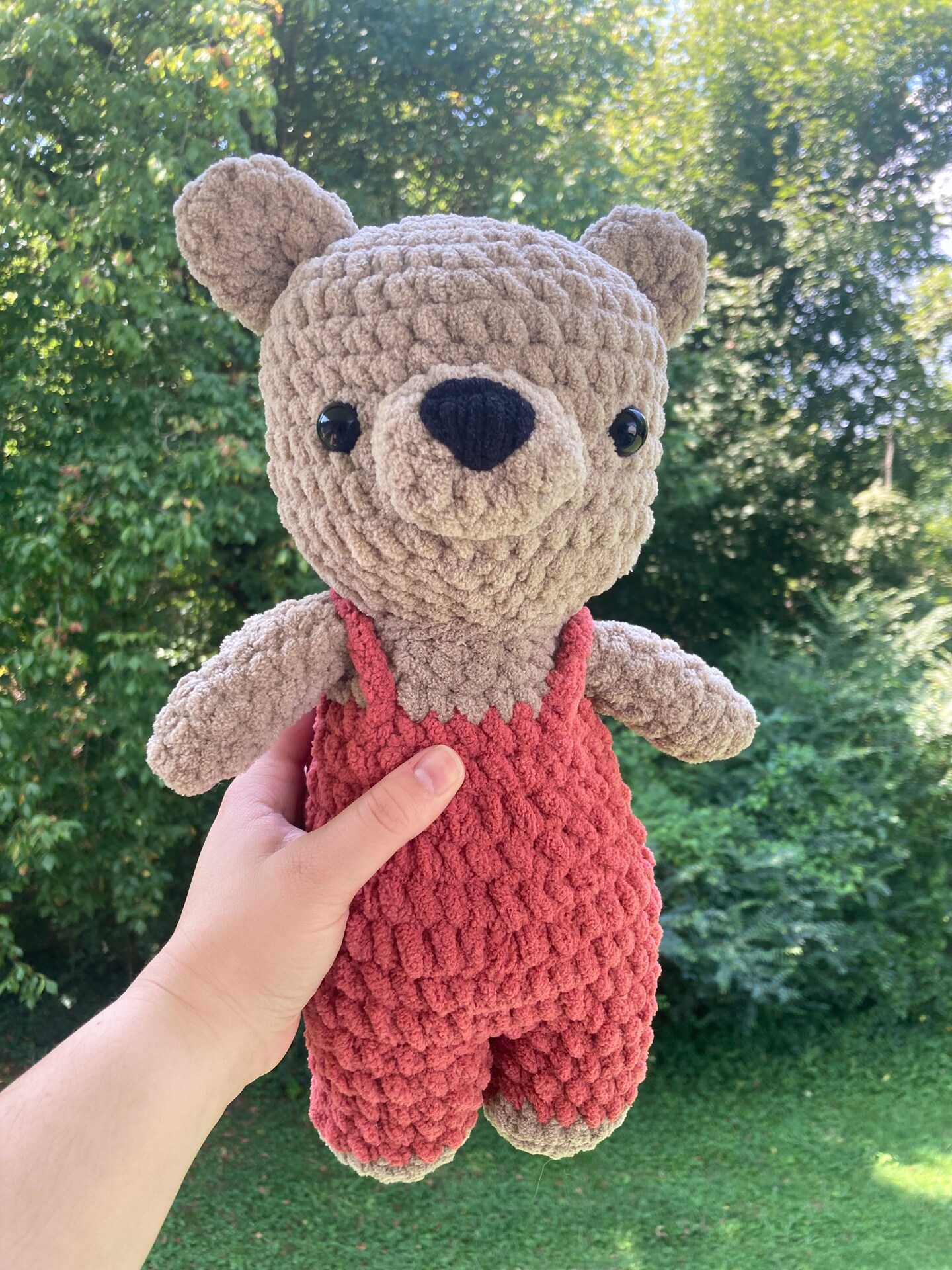 Amigurumi Crochet Plushie Bear in Overalls Crochet Michaels