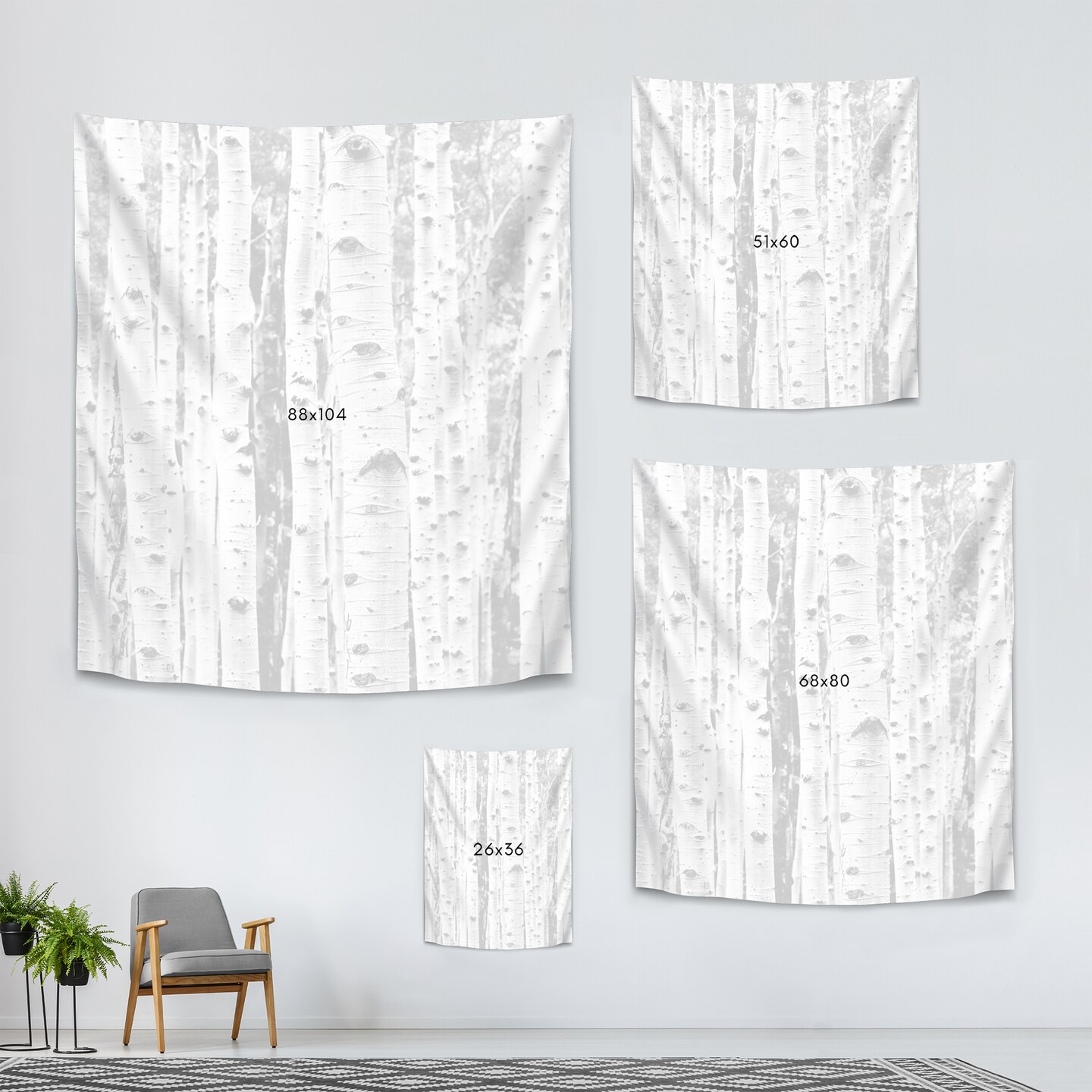 Birch by Sisi and Seb  Wall Tapestry - Americanflat