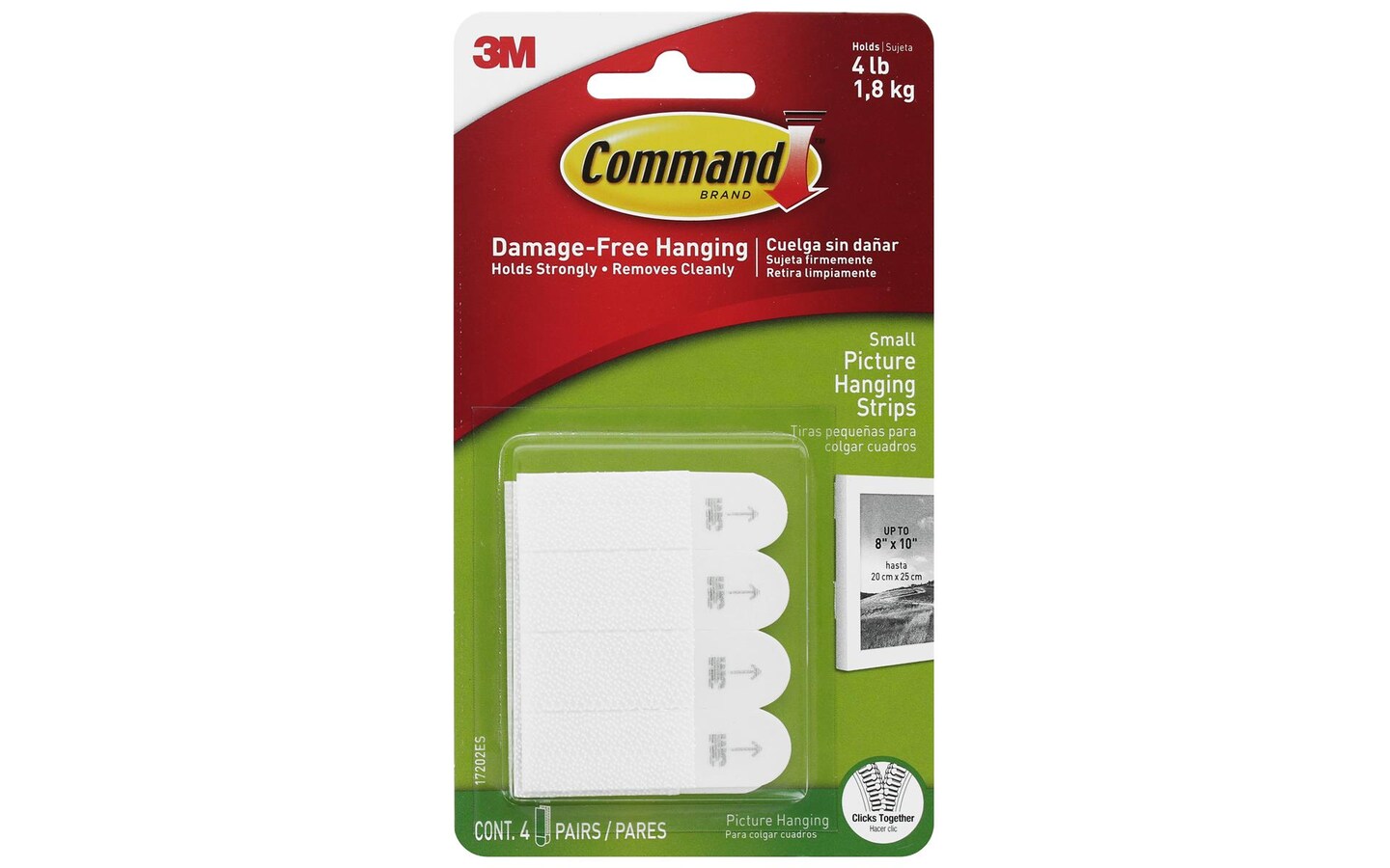 Command Adhesive Picture Hanging Strips Small 4pc