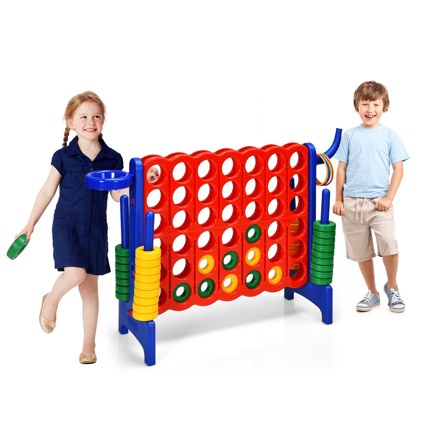 2.5Ft 4-to-Score Giant Game Set Perfect for Indoor-Outdoor Use