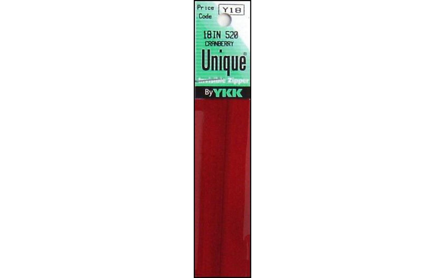 YKK Unique Invisible Zipper 18" Cranberry