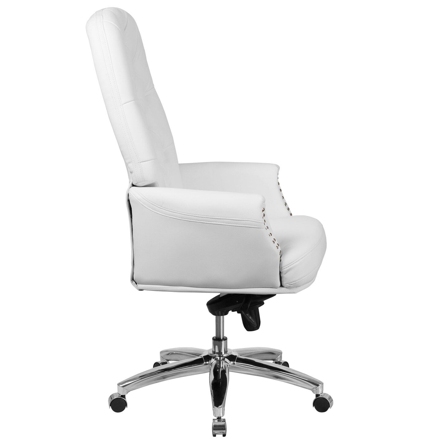 Merrick Lane Yennefer Faux Leather Office Chair with Ergonomic Lumbar Support and Button Tufted High-Back Design