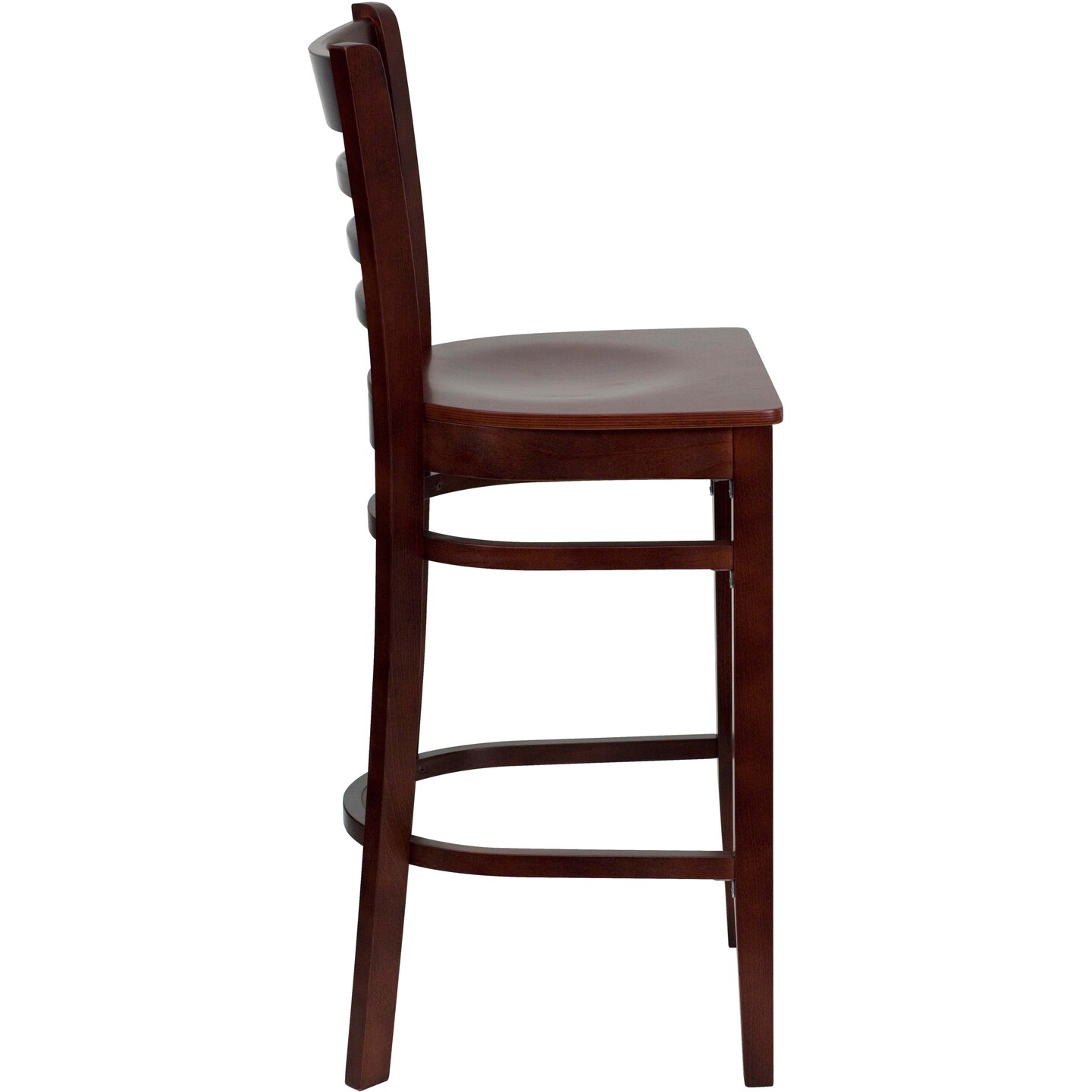 Emma and Oliver Ladder Back Wooden Restaurant Dining Barstool