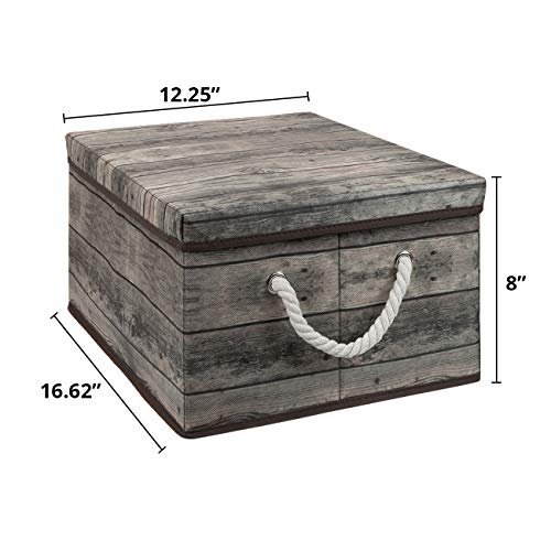 Sorbus Foldable Storage Box Set - (Large|Gray)