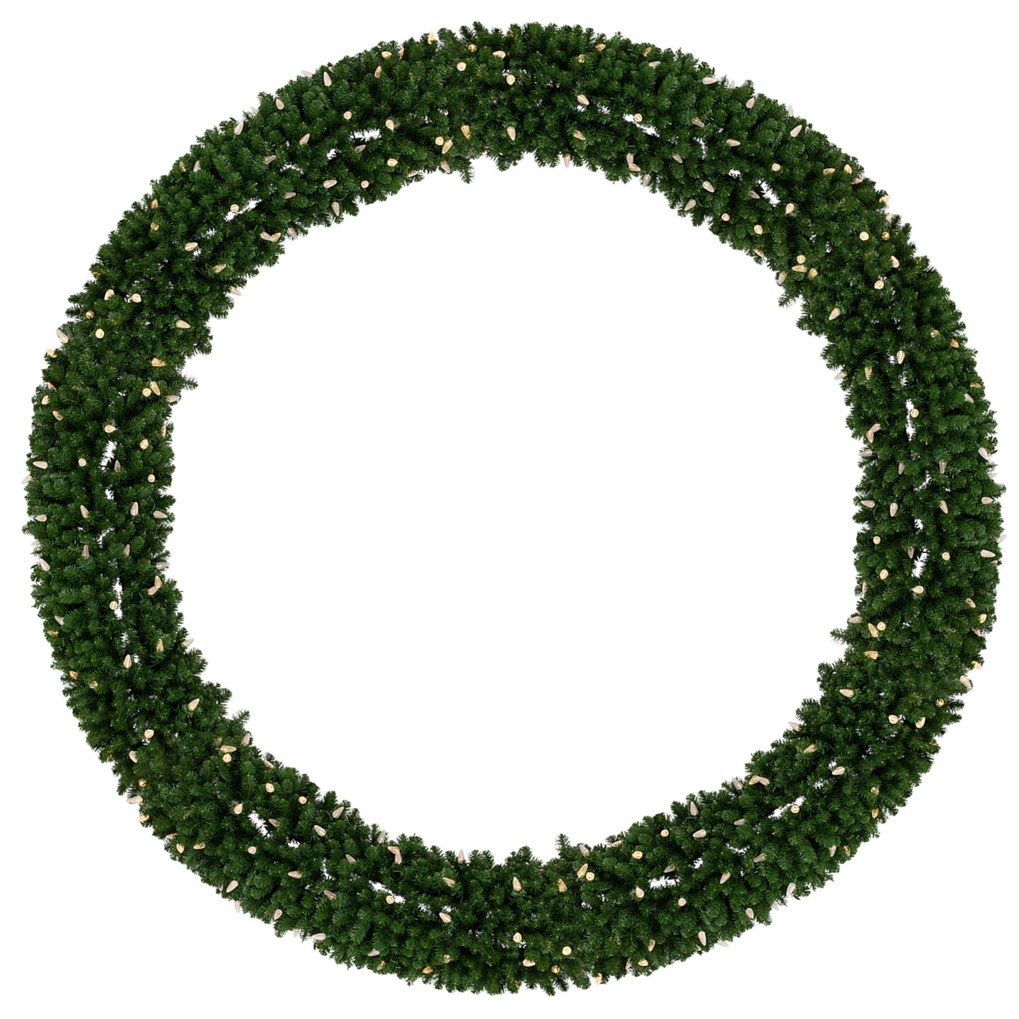 Northlight Pre-Lit Giant Commercial Pine Wreath - 12ft - LED C9 Warm White Lights