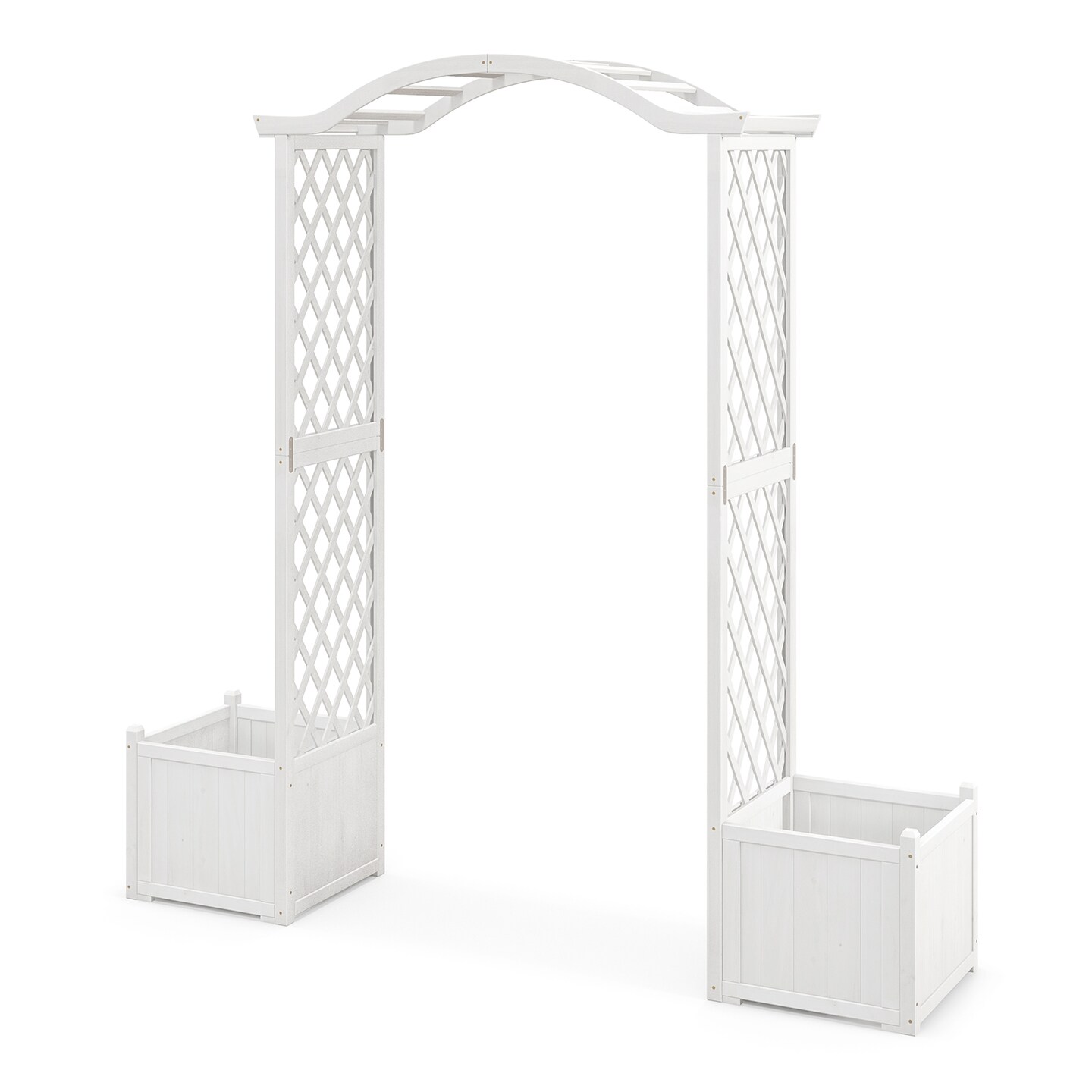 Garden Arbor with Planter-White