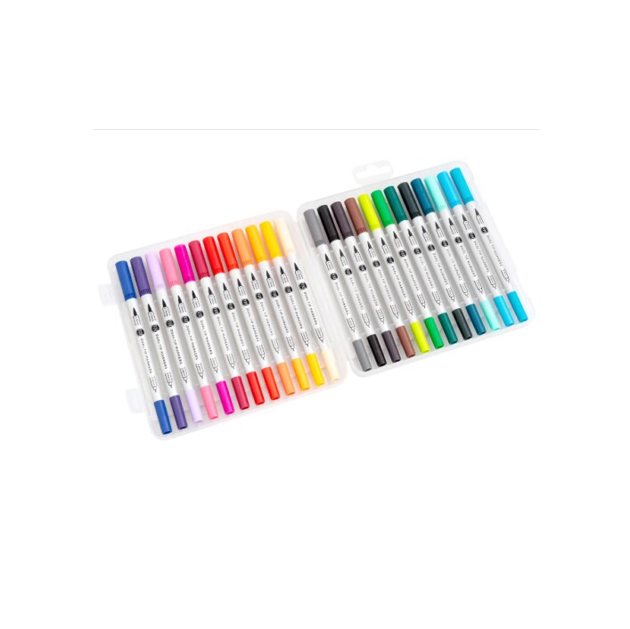 American Crafts 356053 AMC Art Supply Basics Collection Pens Dual Tip 24pc