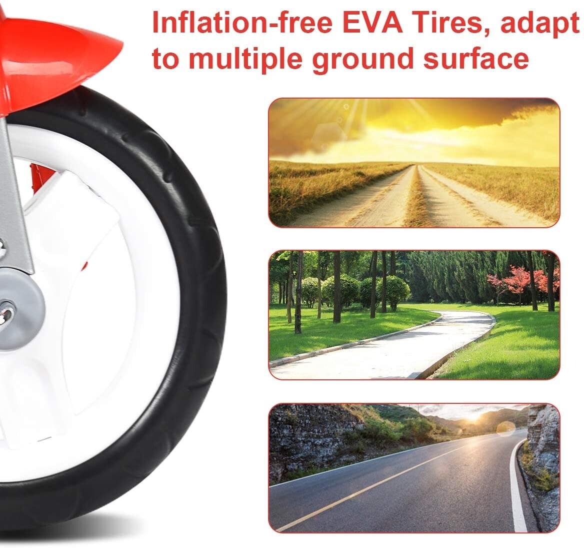 Kids Tricycle Rider with Adjustable Seat