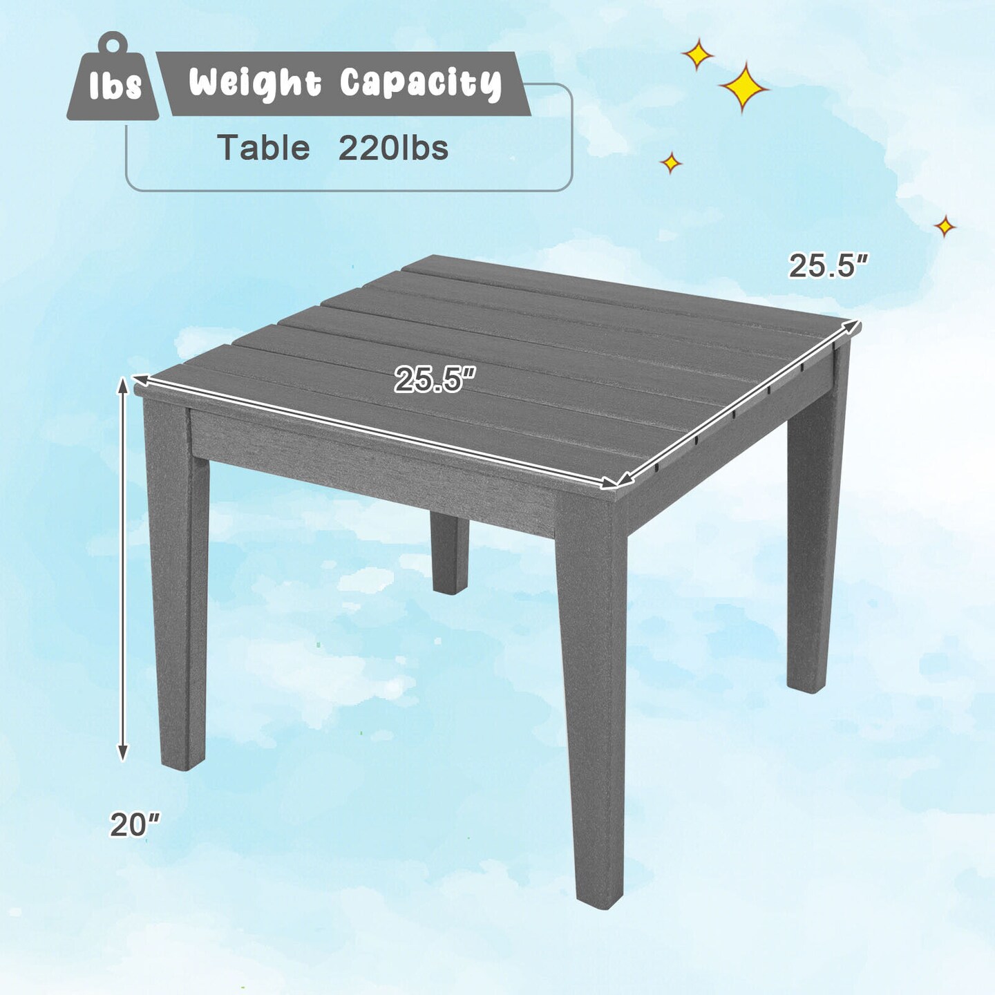 Square Kids Activity Play Table