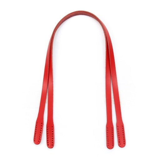 22.8" byhands 100% Genuine Leather Narrow Style Shoulder Bag Straps, Red (40-5815)