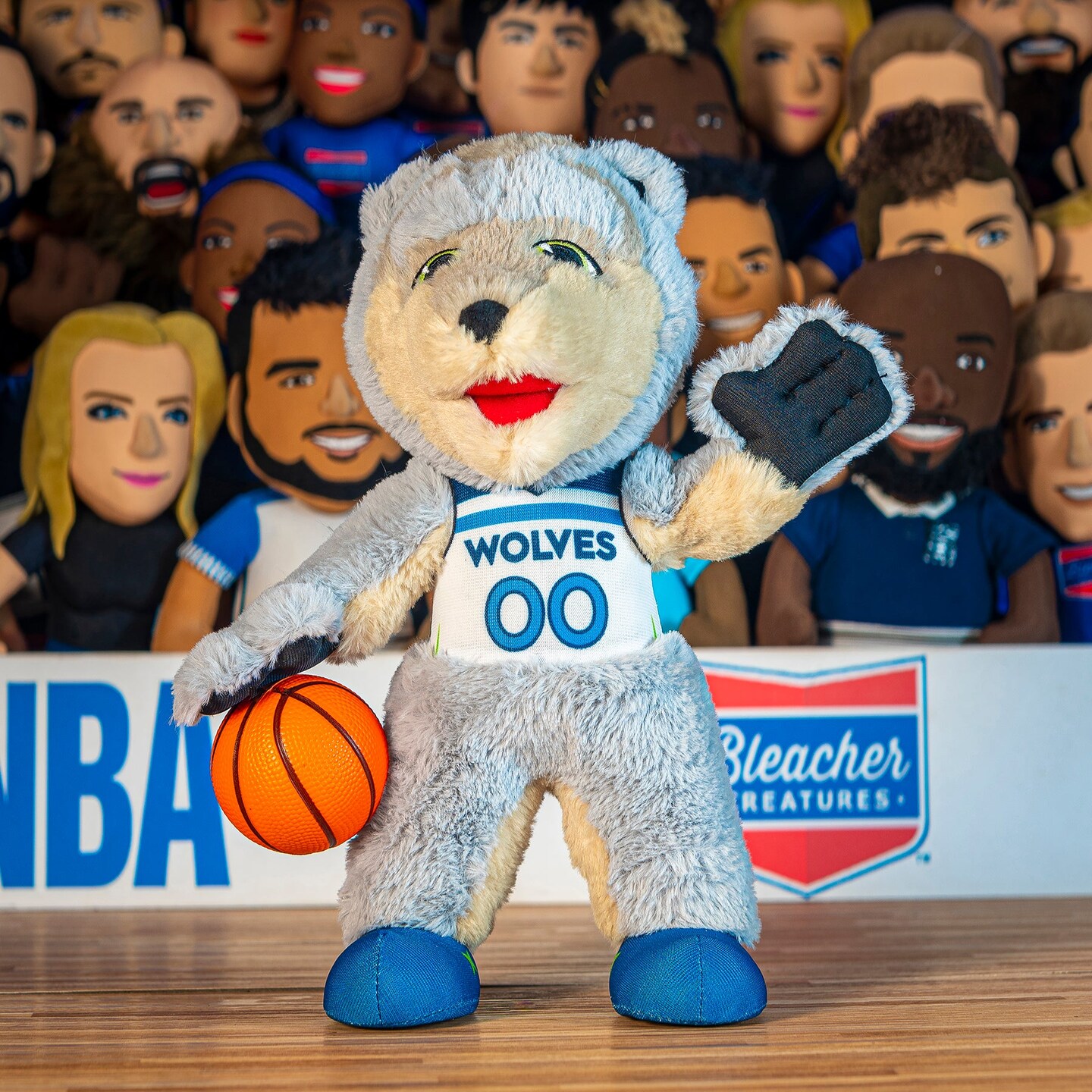 Bleacher Creatures Minnesota Timberwolves Crunch 10&#x22; Mascot Plush Figure - Association Uniform