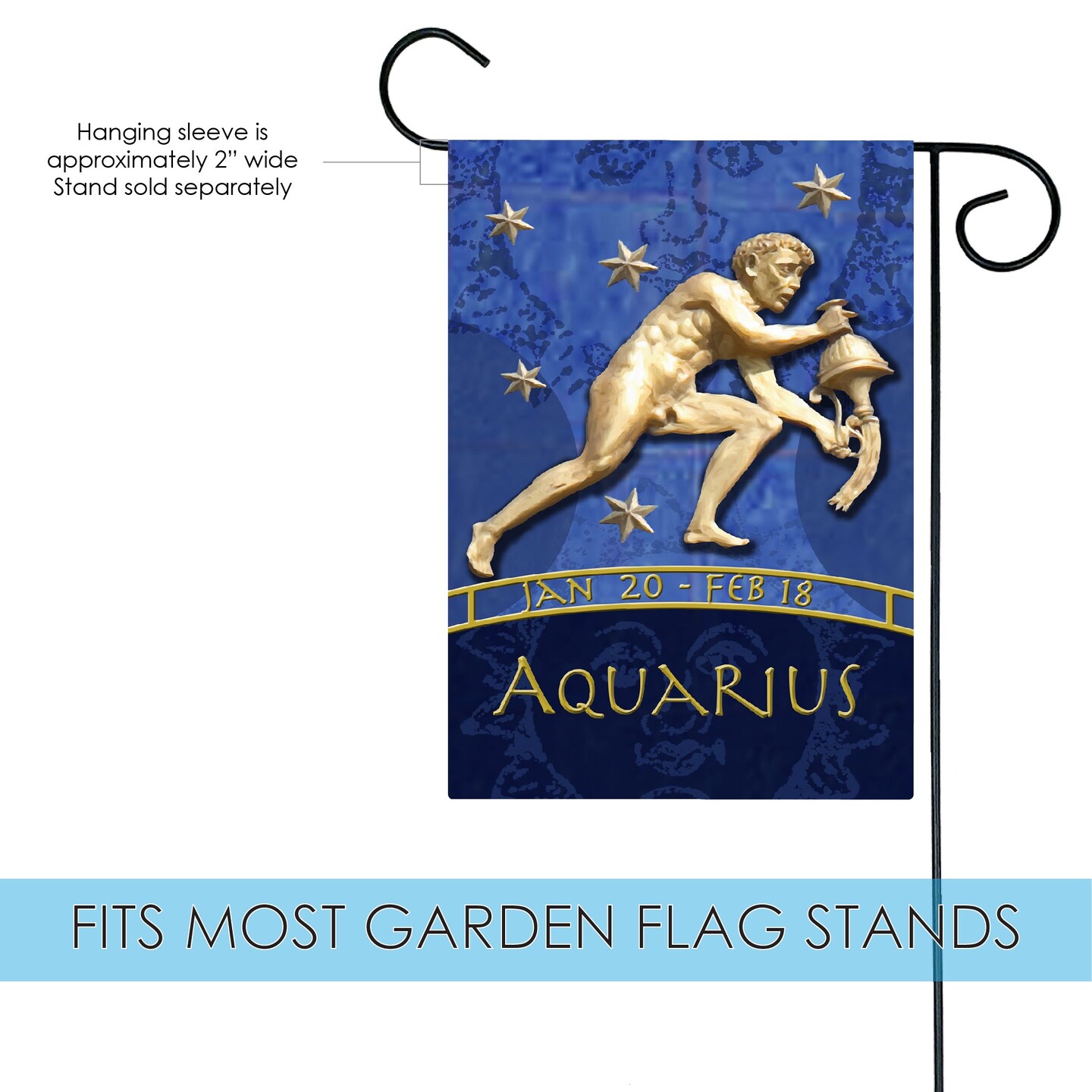 Zodiac-Aquarius Decorative Aquarius Flag