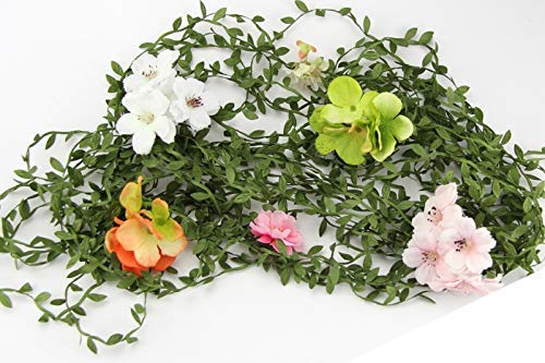 Killer's Instinct Outdoors Leaf Ribbon 20 Yard Fabric Ribbons Roll Green Leaf Ribbon 1" Width Artificial Olive Leaf Trim Ribbon or Gift Wrapping Craft DIY
