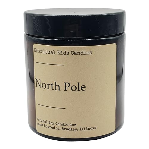 North Pole ( Peppermint & Vanilla) Soy Candle 4oz Hand Poured with All Natural Soy Wax and Fragrant/ Essential Oils!