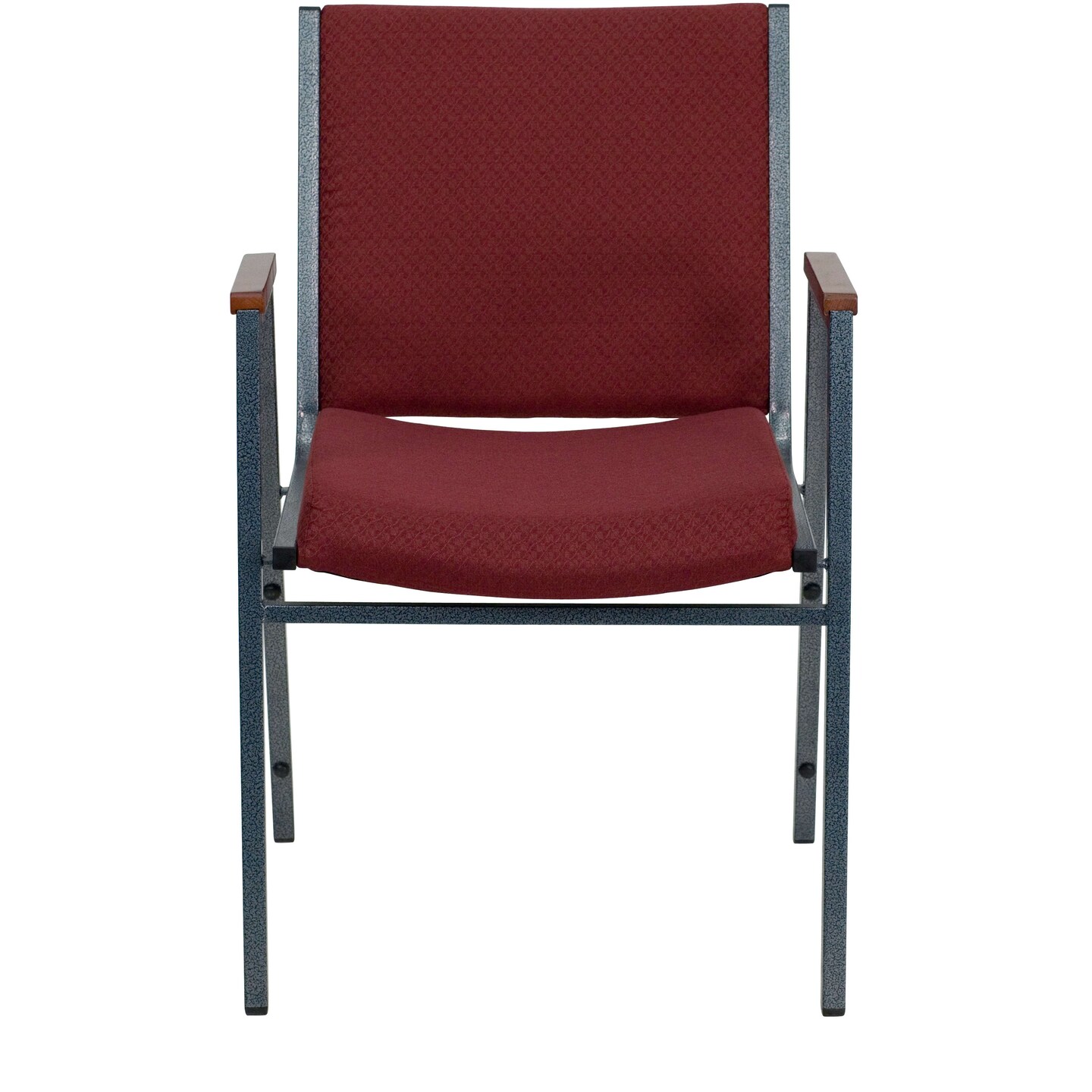 Emma and Oliver Heavy Duty Reception/Guest Stack Chair with Arms