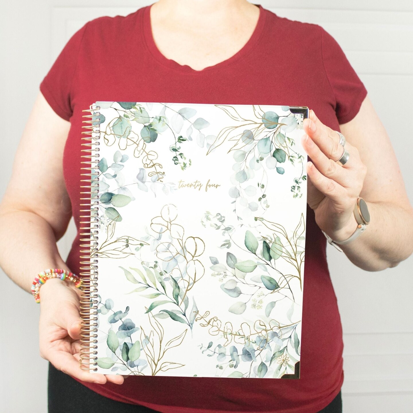 bloom daily planners 2024 Hard Cover Planner, 8.5&#x22; x 11&#x22;, Eucalyptus