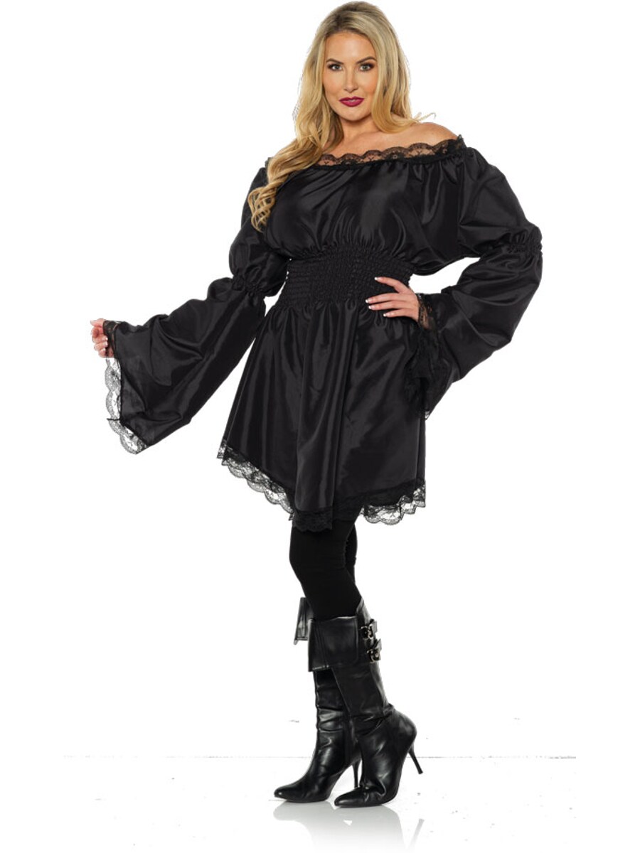 Women s Versatile Black Medieval Peasant Shirt Costume Michaels