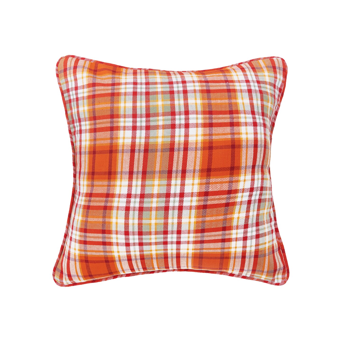 18&#x22; X 18&#x22; Briar Plaid Decor Decoration Fall Woven Throw Pillow For Sofa Couch Or Bed