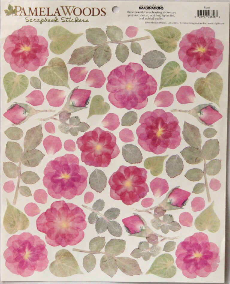 Creative Imaginations Pamela Woods Rose Scrapbook Stickers
