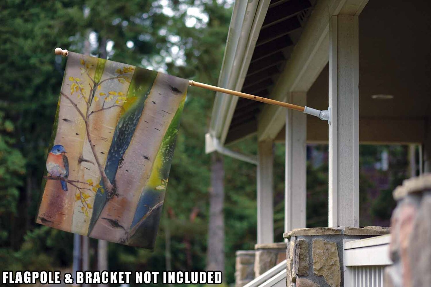 Birch Perch Decorative Bird Flag