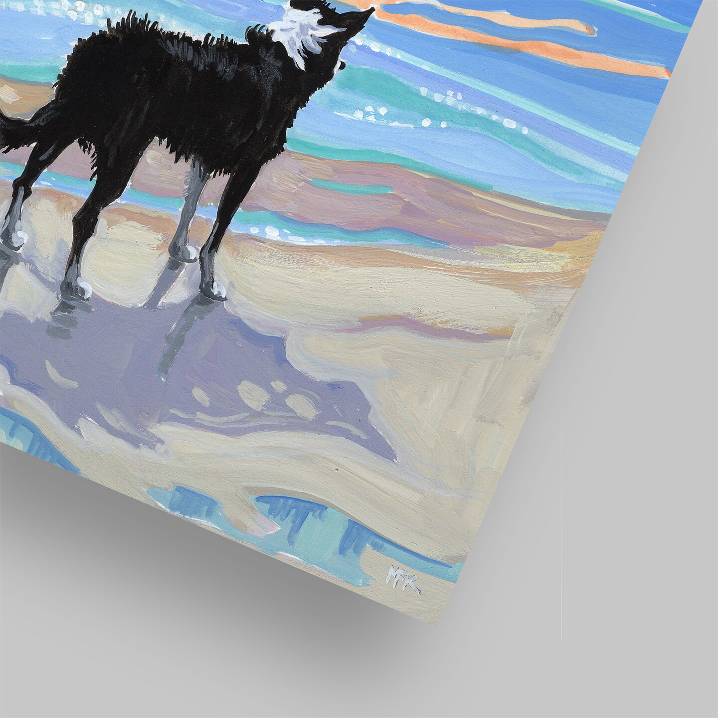 Boder Collie At Sunset by Mary Kemp  Poster Art Print - Americanflat