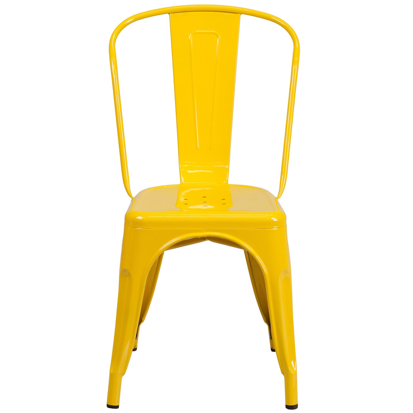 Emma and Oliver Commercial Grade 4 Pack Metal Indoor-Outdoor Stackable Chair