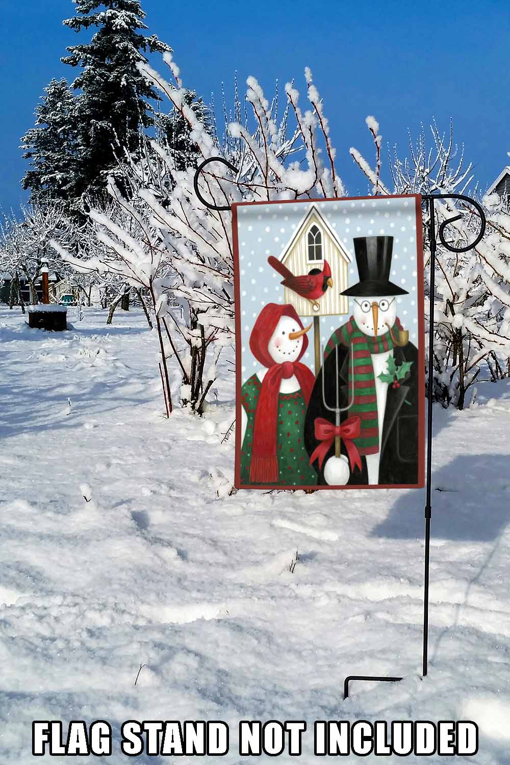 Snowman Gothic Decorative Winter Flag