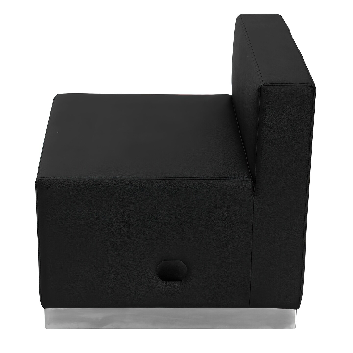 Emma and Oliver Modular Reception Chair with Brushed Stainless Steel Base
