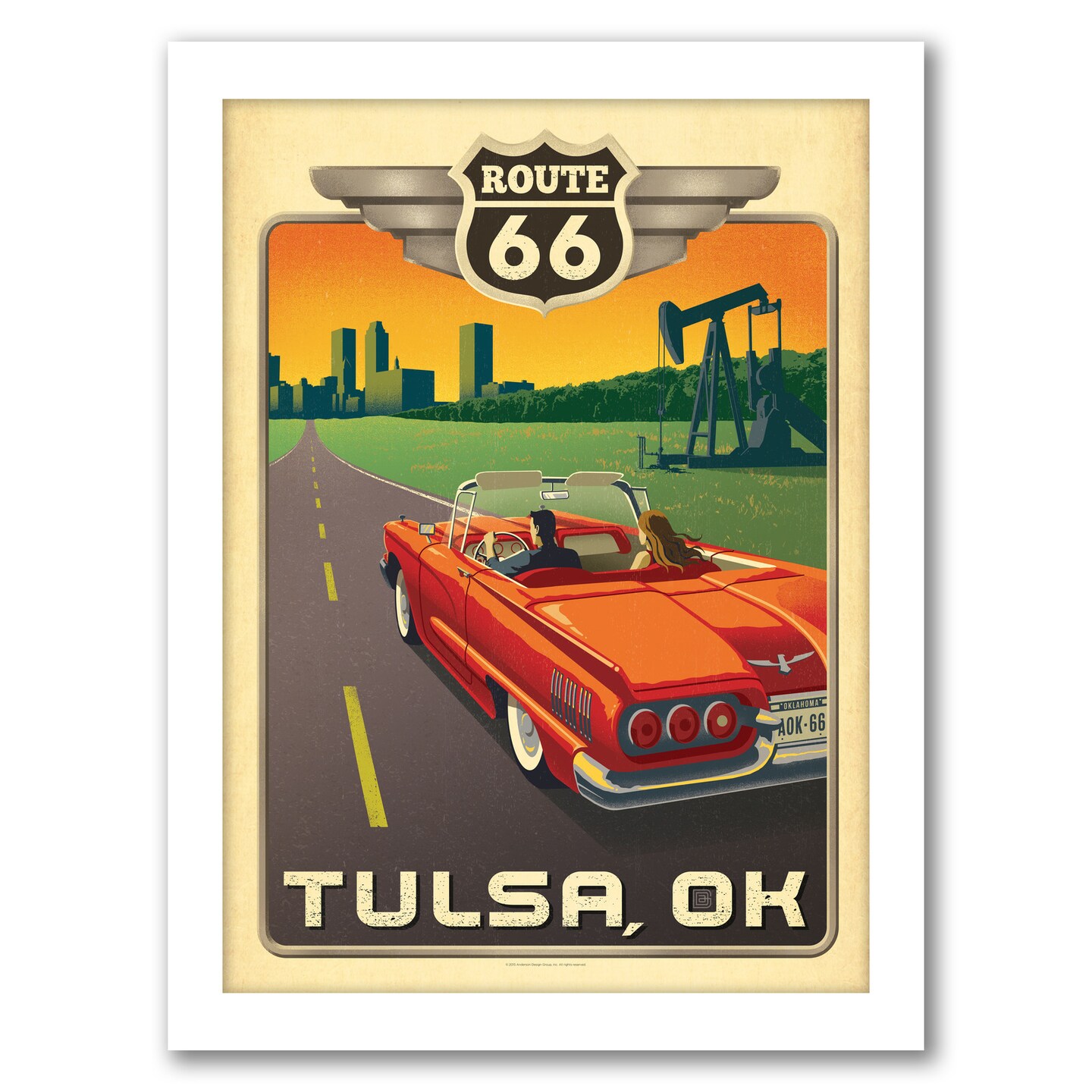 Asa Tulsa Route66 by Anderson Design Group Frame Americanflat Michaels