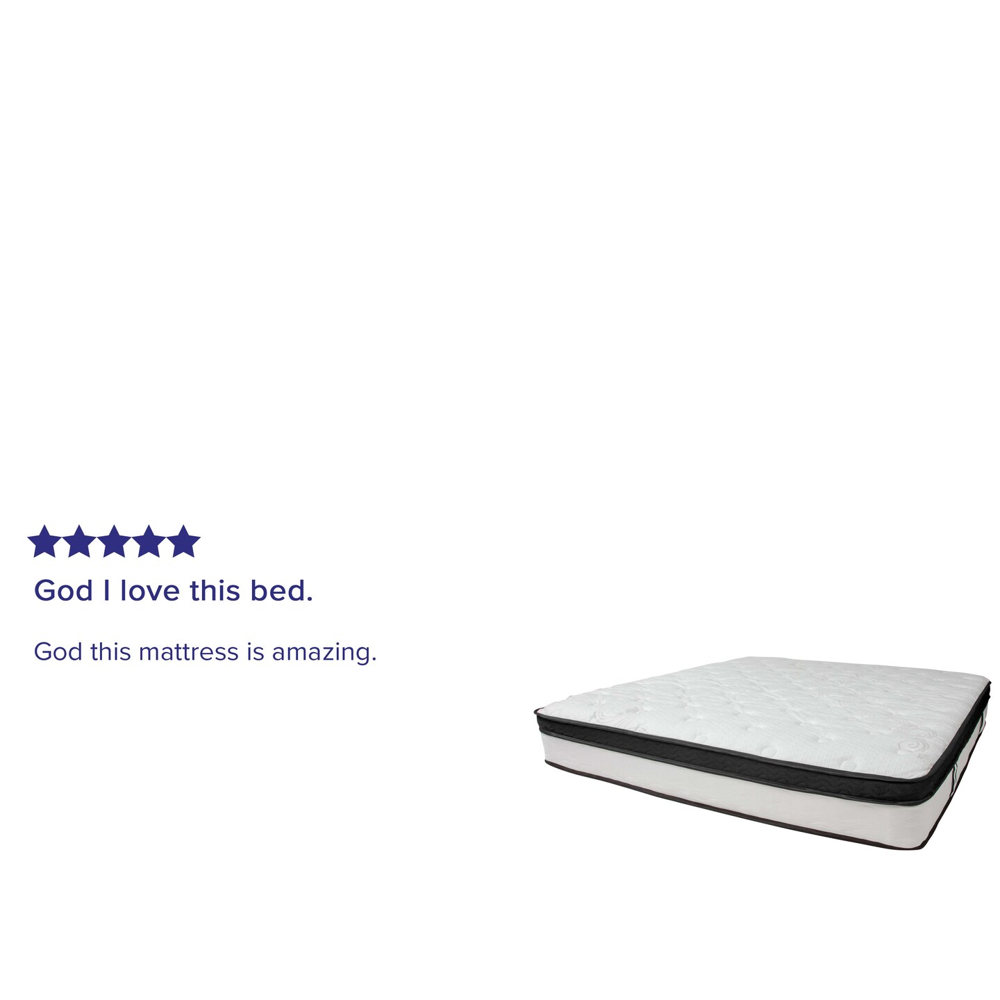 Merrick Lane Hulen 12 Inch Hybrid Pocket Spring &#x26; CertiPUR-US Certified Memory Foam Mattress