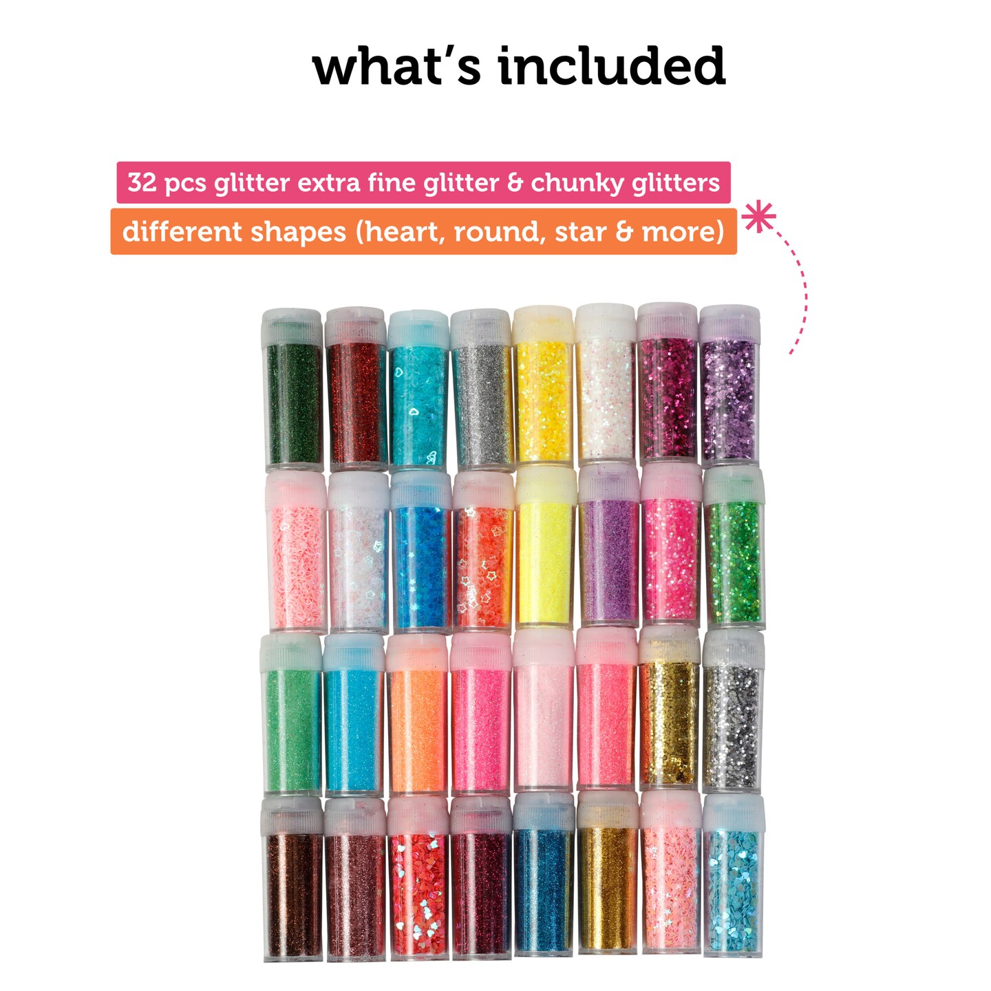 Incraftables Glitter for Crafts (32pcs). Best Assorted Colors