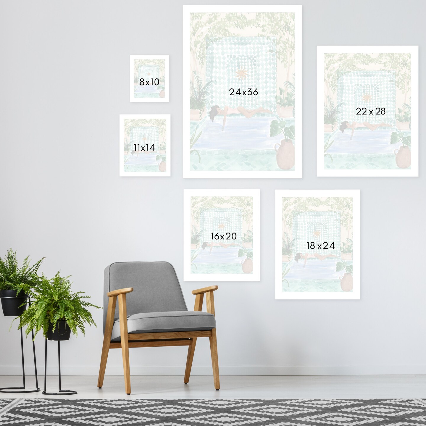 Poolside Siesta by Sabina Fenn Frame  - Americanflat