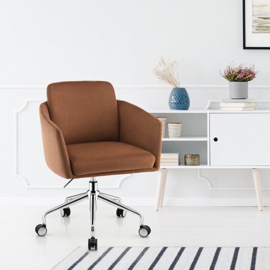 Adjustable Home Office Chair Swivel Computer Chair Vanity Chair with Armrest